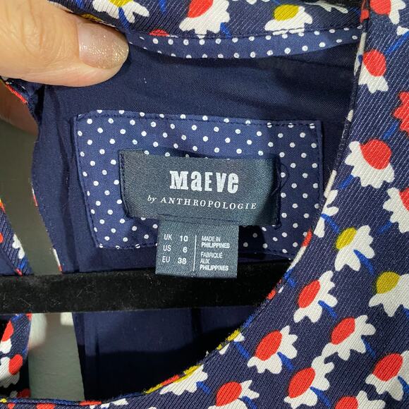 Maeve by Anthropologie Printed Short Sleeve Melody Mini Dress Size 6 - Picture 6 of 9